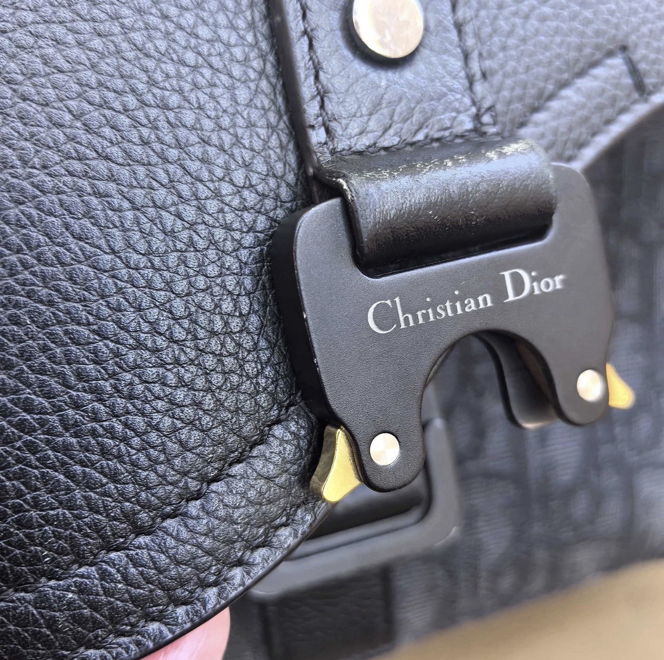 Mens Black Dior Messenger Bag