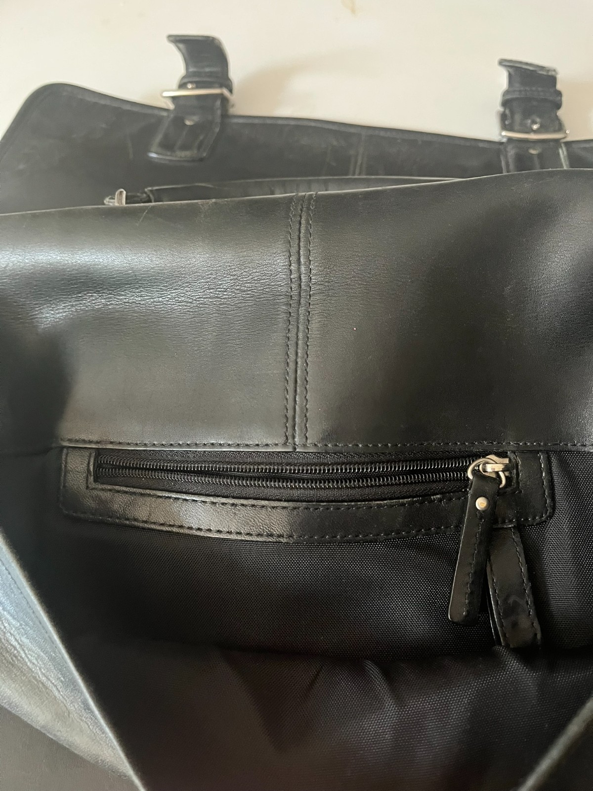 Vintage COACH Thompson Black Leather Briefcase Laptop Messenger Bag