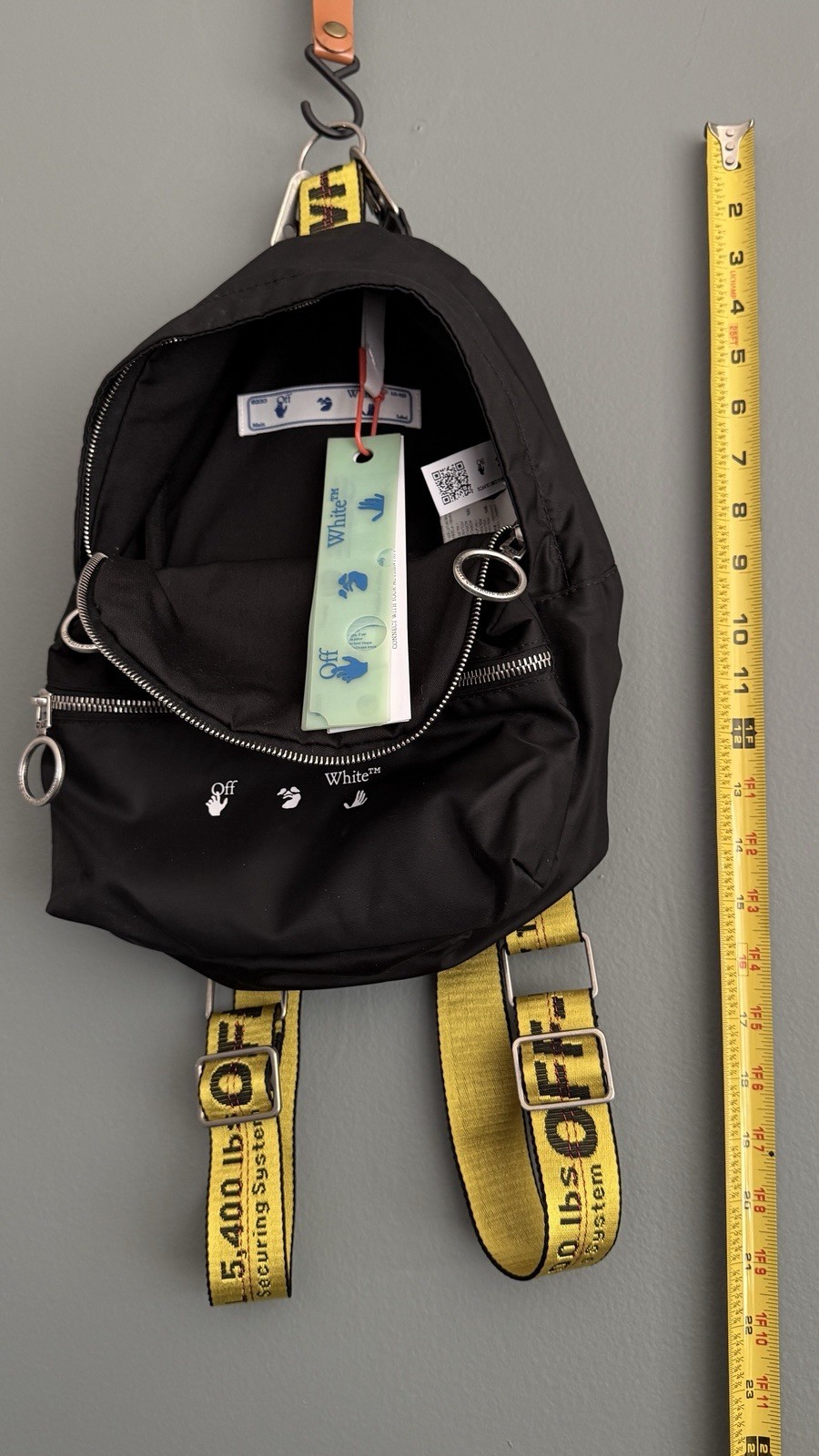 NWT OFF WHITE Mini Nylon Utility Backpack Street ZipTie Industrial Virgil Abloh