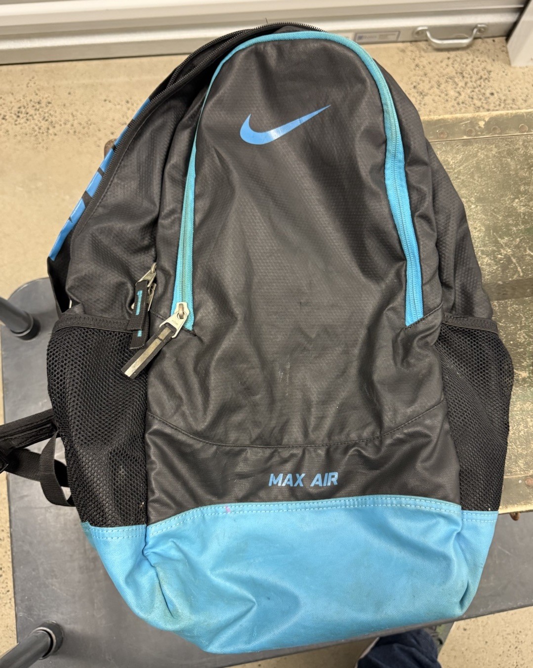 Nike Max Air Backpack Black and Blue Basketball Sports Backpack