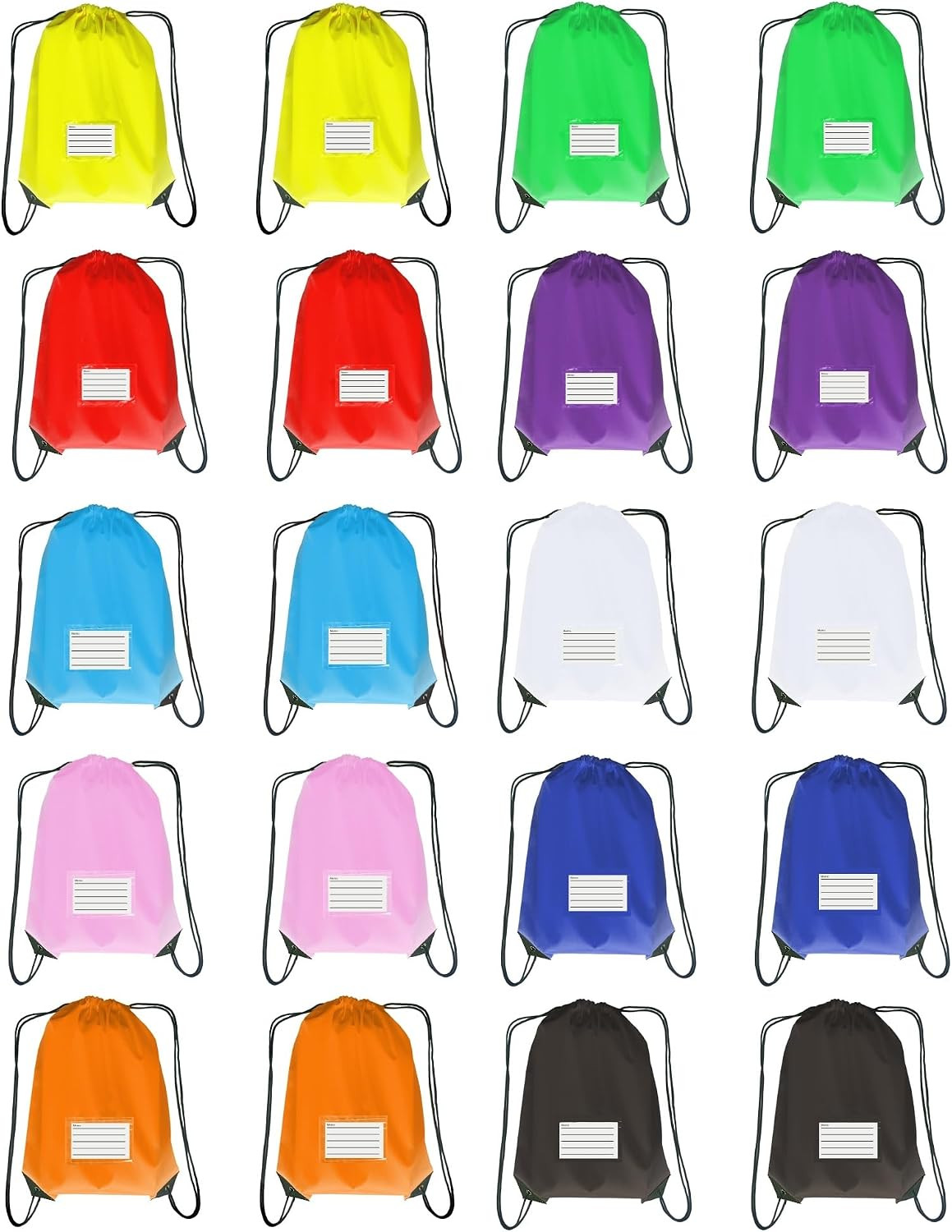 Drawstring Backpack Bulk 20 Pcs Draw String Bags DIY Gym Sports Traveling Yoga C