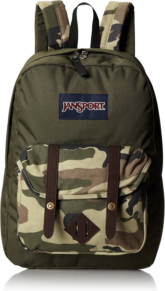 JanSport Breakster Backpack – Beige Conflict Camo 16.7″H x 13″W x 8.5″D Lifetime