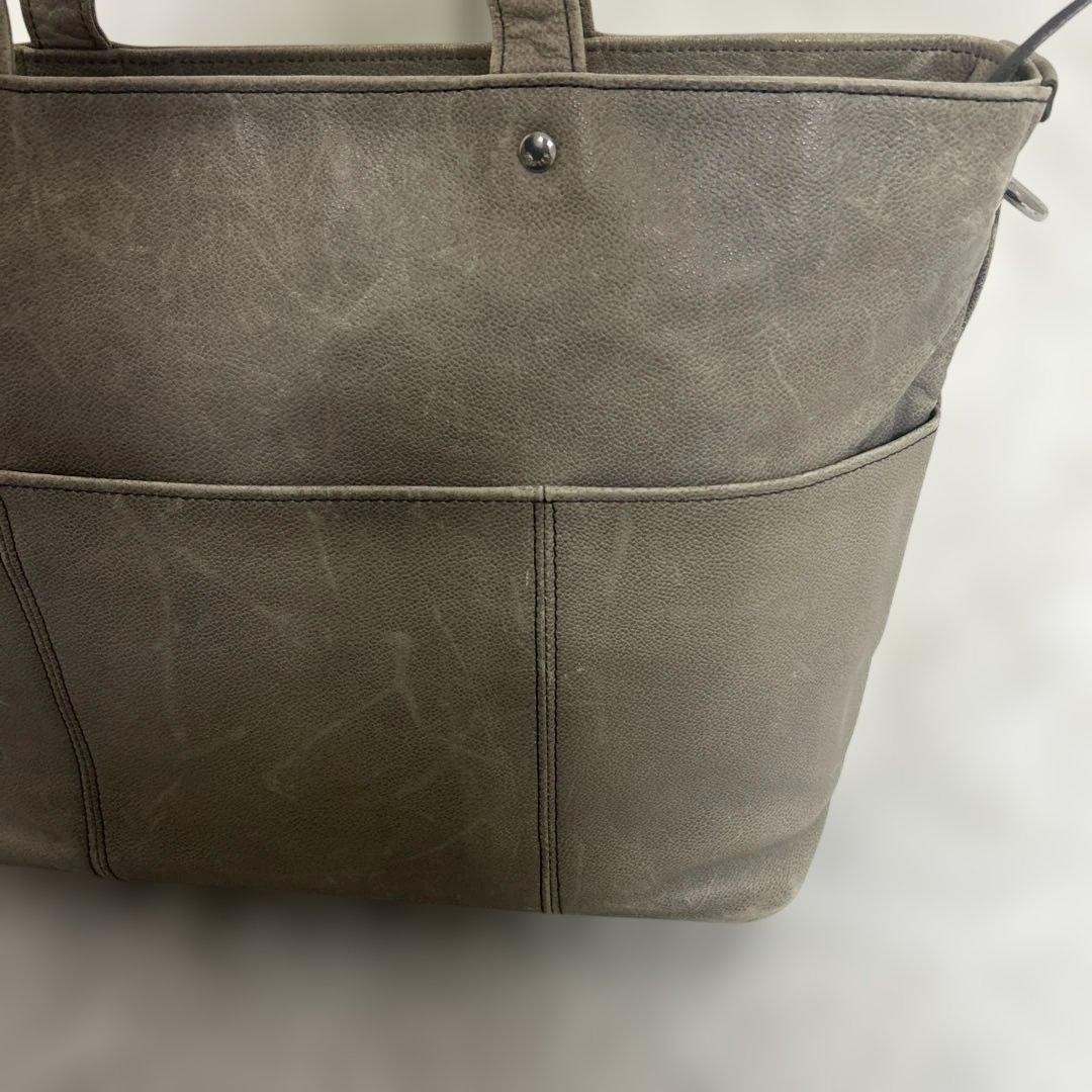 Porter Link Tote Bag Cowhide, cotton blend canvas