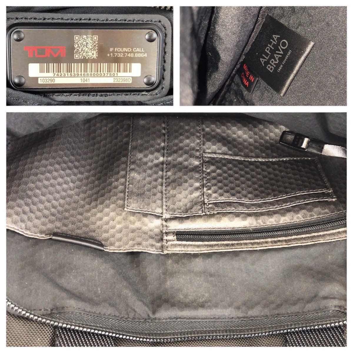 TUMI Tumi ALPHA Bravo Mountain 2way Black Nylon Leather 232398D Business Bag Sho
