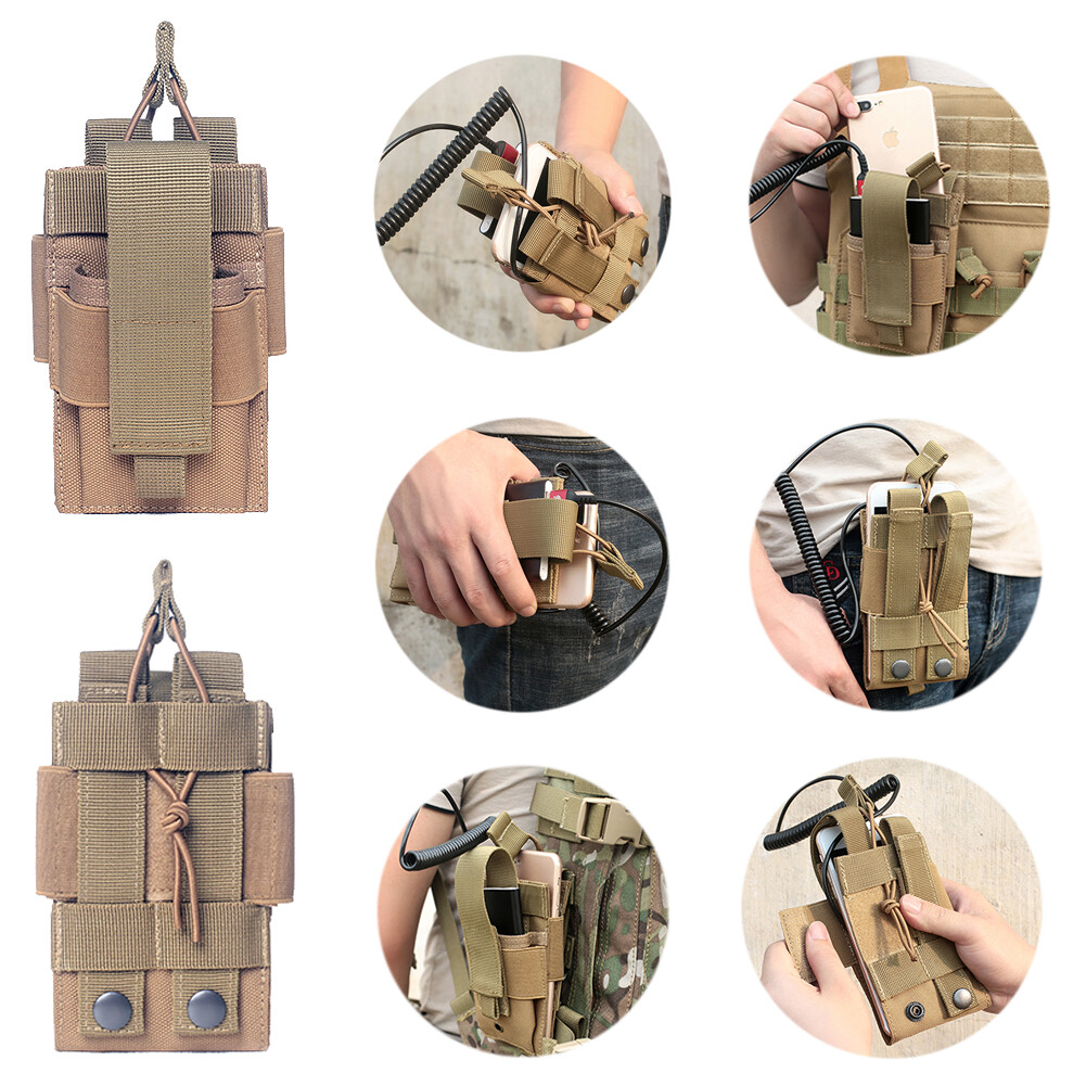 Tactical Nylon Universal Mobile Phone Case Bags MOLLE Waist Belt Backpack Pouch