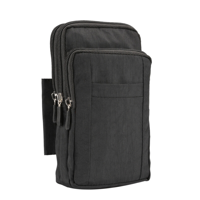 Men Bag Multi Layers Zipper Shoulder Bag Casual Portable Travel Crossbody Bag