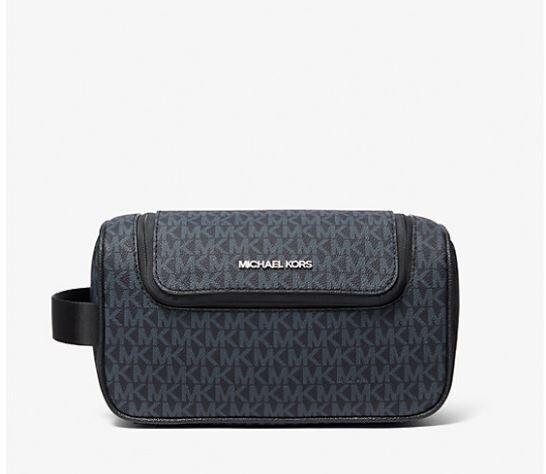 NEW WITH TAGS MEN’S MICHAEL KORS BLUE TOILETRY BAG VANITY COOPER LOGO $228