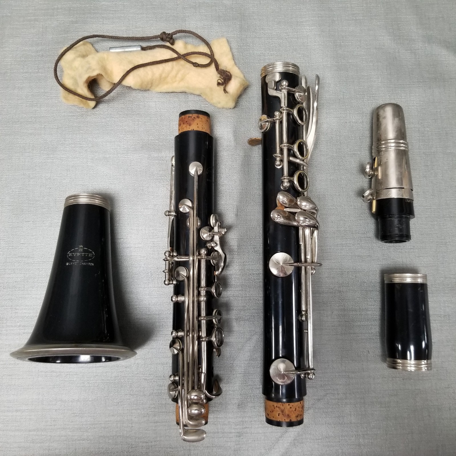 VTG Evette Buffet Crampon Black Clarinet w/ Hard Case Serial #179213 Germany