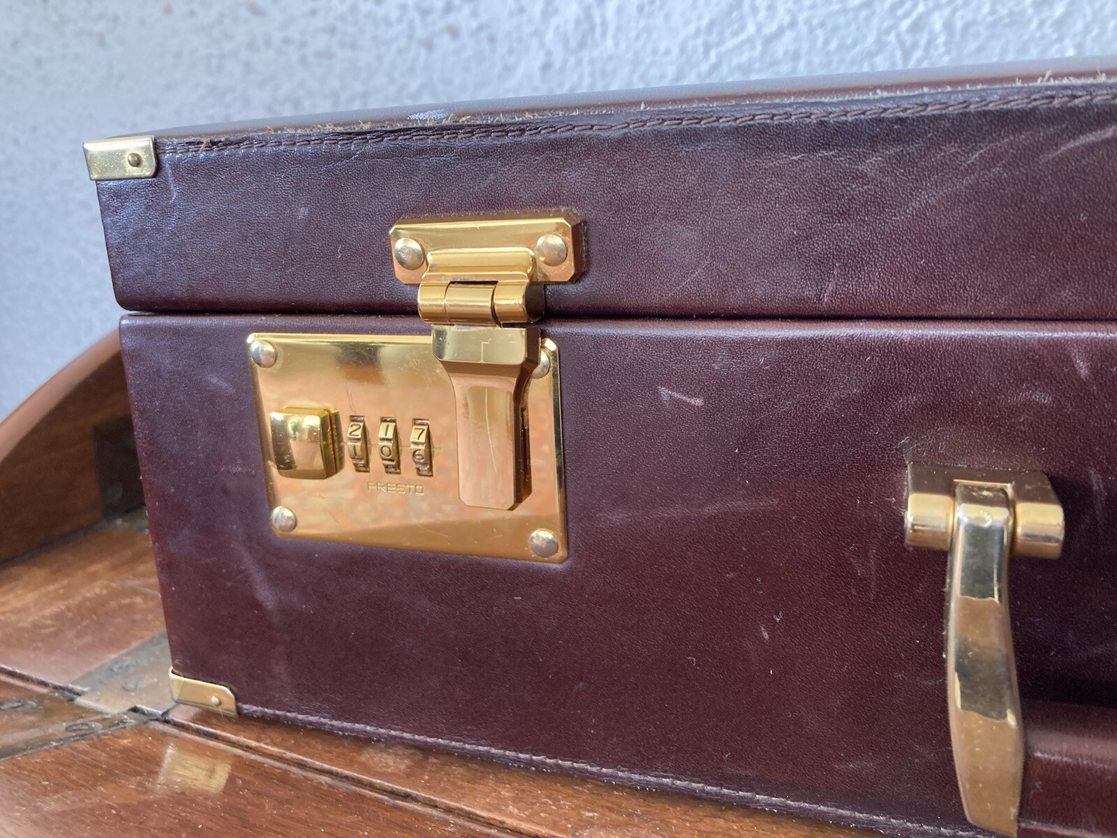 Vintage Leather Briefcase | Bally made in Italy | Hardside briefcase | Attaché