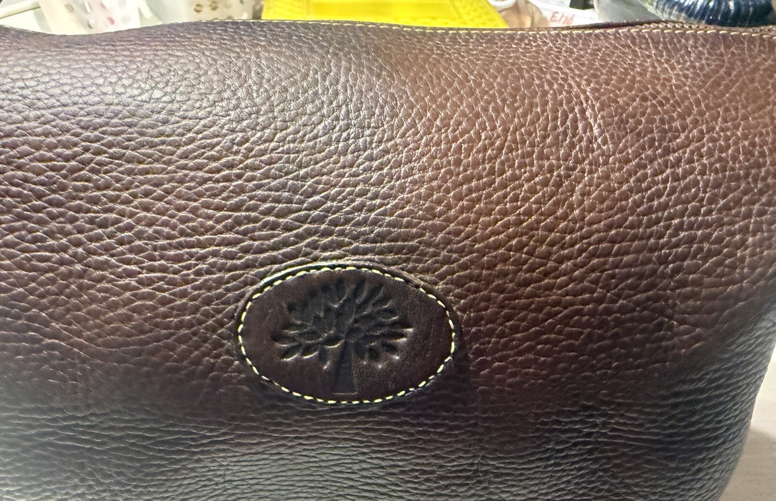 Mulberry Leather Toiletry Bag / Dopp kit Used