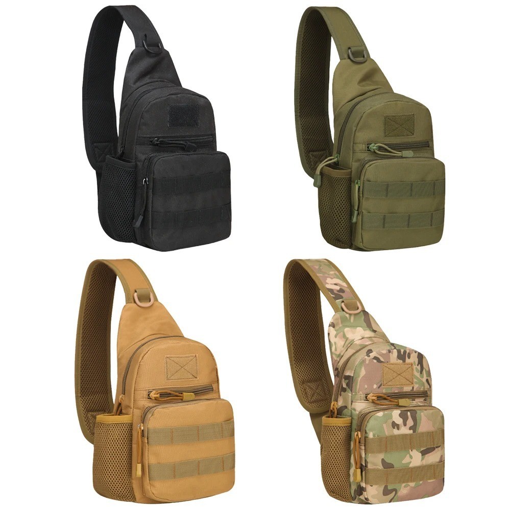 Mens Backpack Tactical Sling Shoulder Bag Molle Travel Chest Pack Outdoor Hiking
