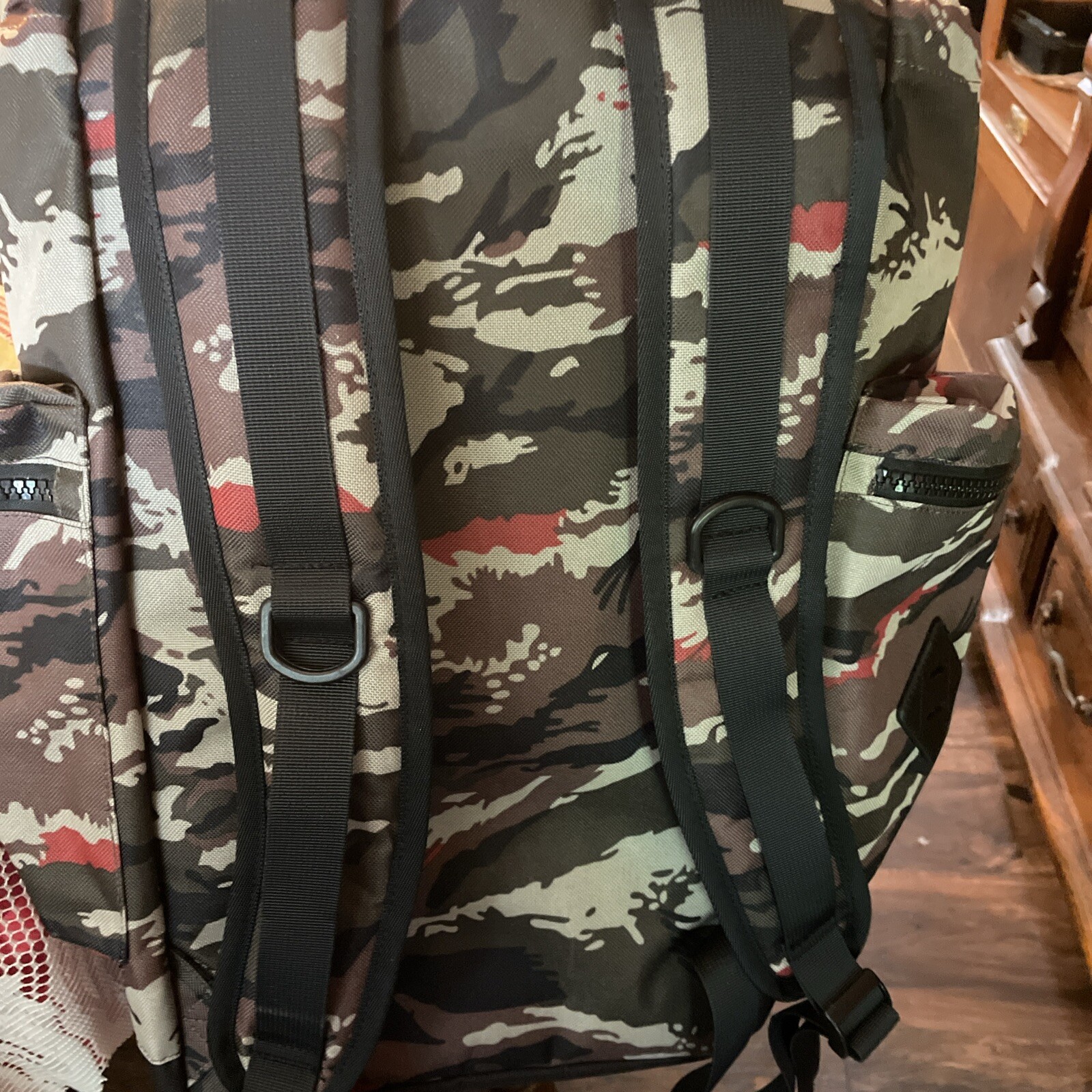 Steve Madden Camo Backpack Black Brown &orange See Description!