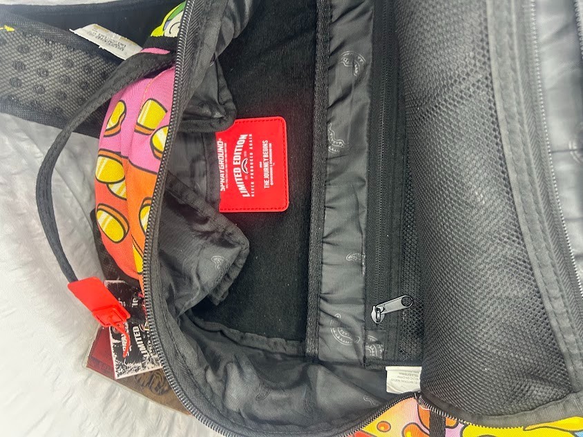 Happy Trippy Sprayground Early Dazed Backpack Limited Edition Cartoon Read!