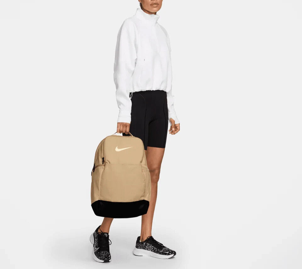 Nike Brasilia Medium Backpack (24L) Khaki School Sport Book Bag DH7709 252 NEW