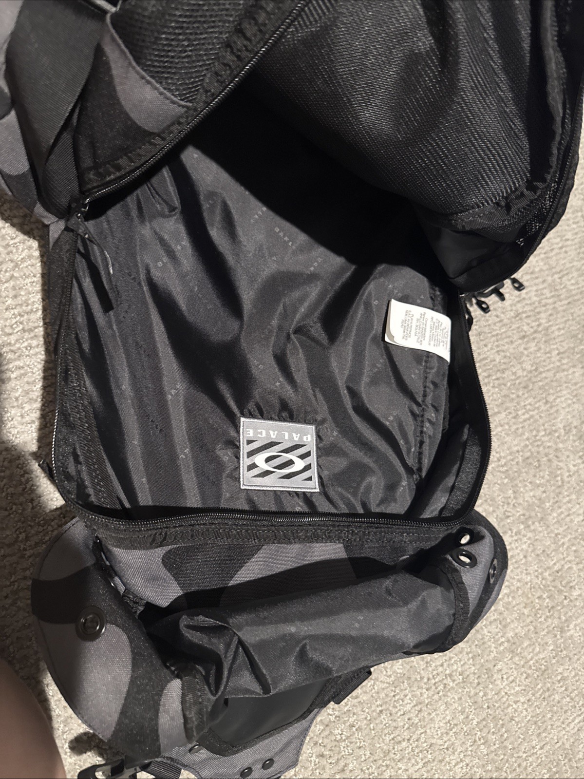 Palace x Oakley Icon Backpack Night Clouds, Black/ Steel Gray, FW24, Brand New