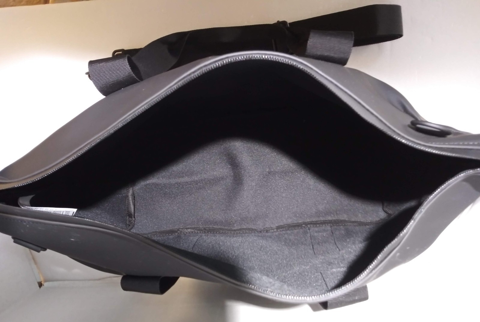 Rains Small Overnight Bag in Black Polyester w/Polyurethane Coat Waterproof Zip