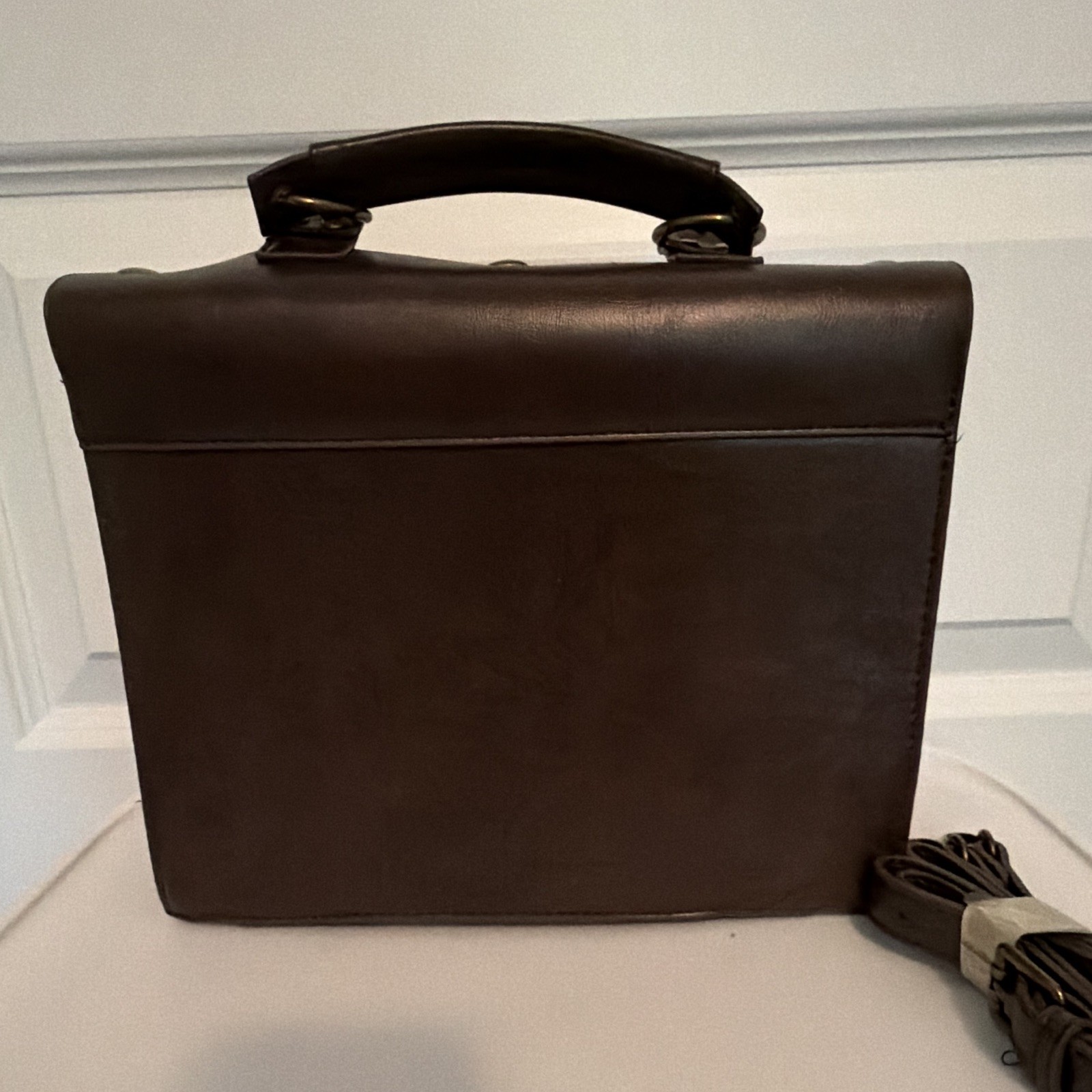 Brown Steampunk Messenger Bag Medium Solid Casual Travel Top Handle Adjustable