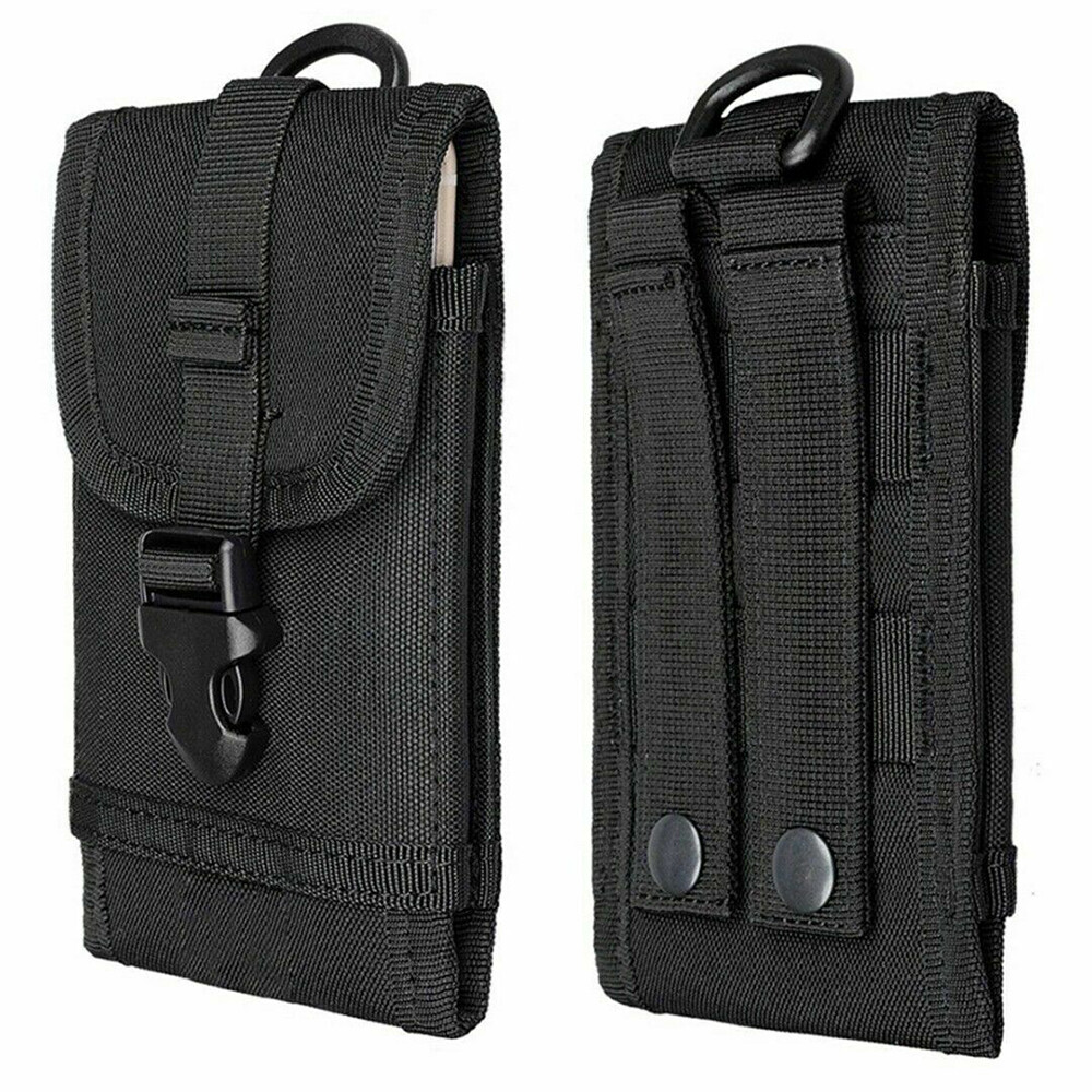 Black Tactical Phone Belt Pouch Molle Smartphone Holster Holder Waist Belt Bag