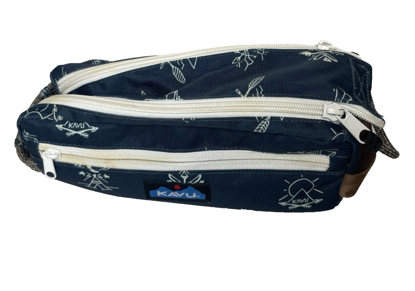 KAVU Grizzly Kit Accessory Bag Toiletry 5x10x5 Dark Blue Camping Outdoor
