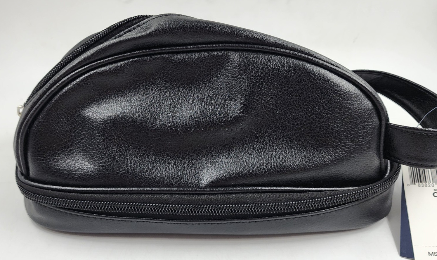 Polo Ralph Lauren Leather Travel Case Bag Men’s One Size Black Top Zip Closure