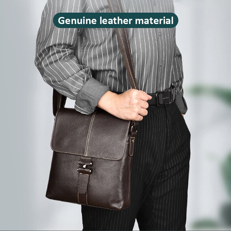 Messenger Bag Vintage Genuine Leather Satchel Crossbody Shoulder Travel Bookbag