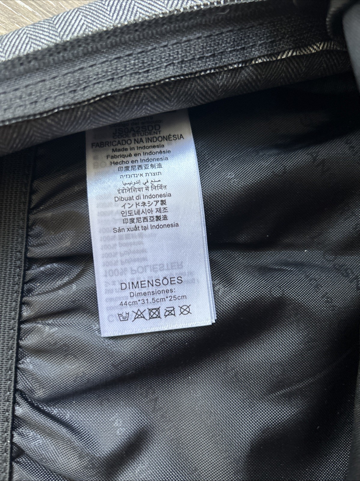 Jansport Cool Student School Backpack 5-Compartment Grey / Brown Faux Leather