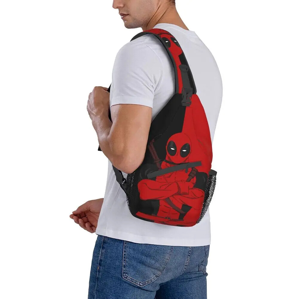Casual Deadpool&MEN Sling Crossbody Backpack Men Shoulder Chest Bags Traveling