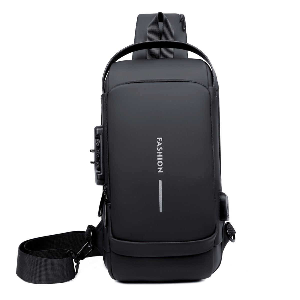 Password Lock Anti-theft Waterproof Oxford Cloth Shoulder Bag Chest Bag Backpack