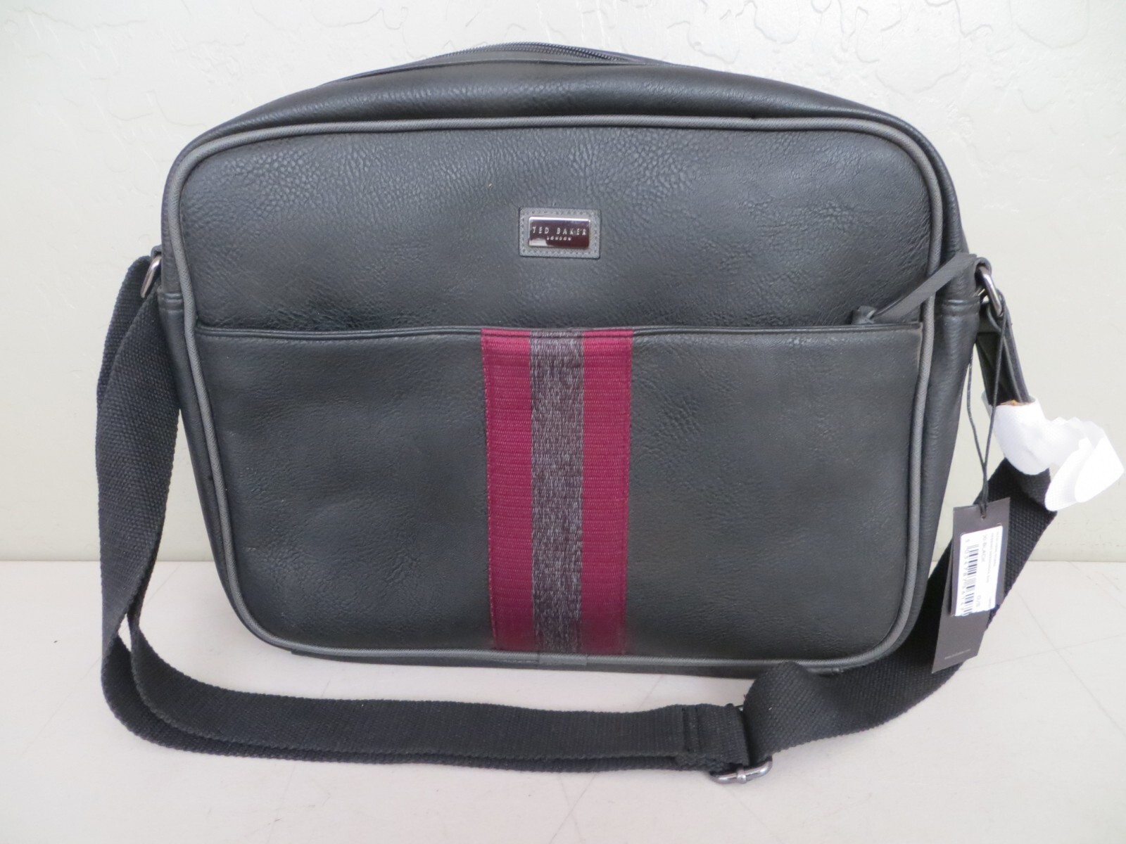 NWT Ted Baker Kobra Webbing Messenger Bag Black