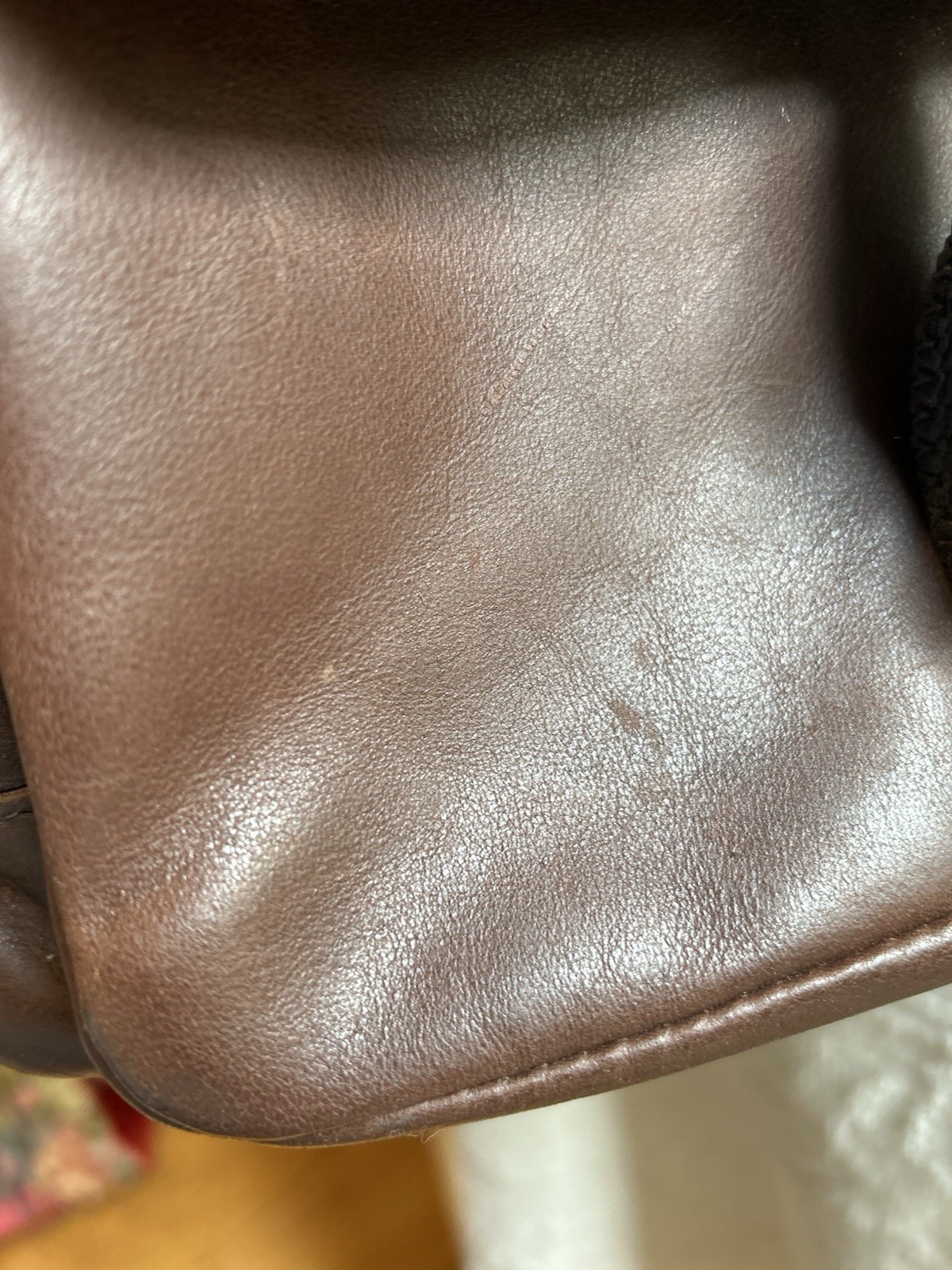 Fossil Brown Backpack Drawstring Flap Buckle Top Handle Outer Pockets Laptop