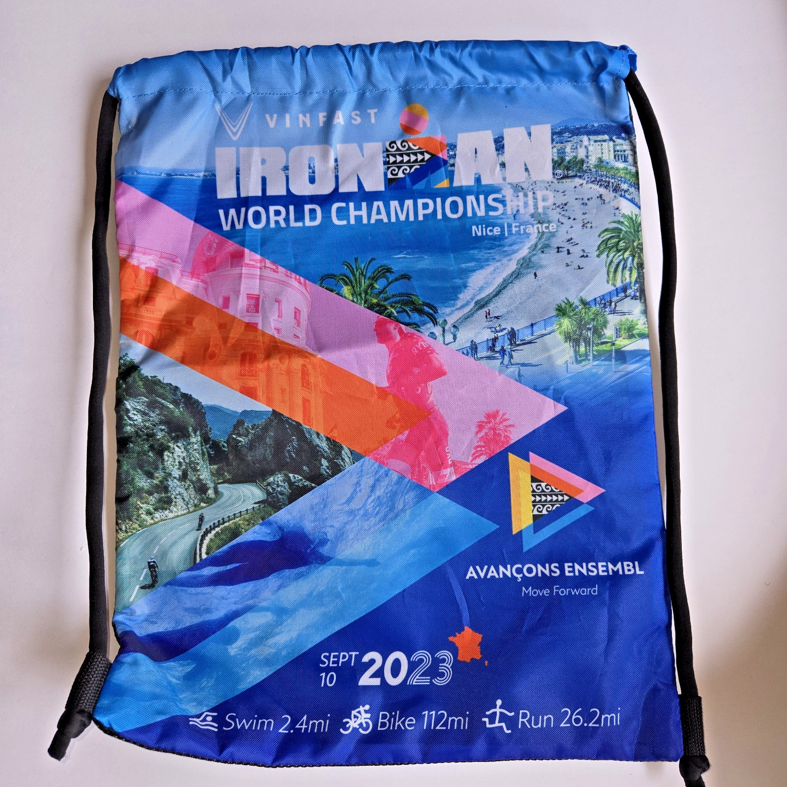 Ironman Sackpack Lot Of 9 Sports Bags-Kona, Utah, Finland, France, New Zealand