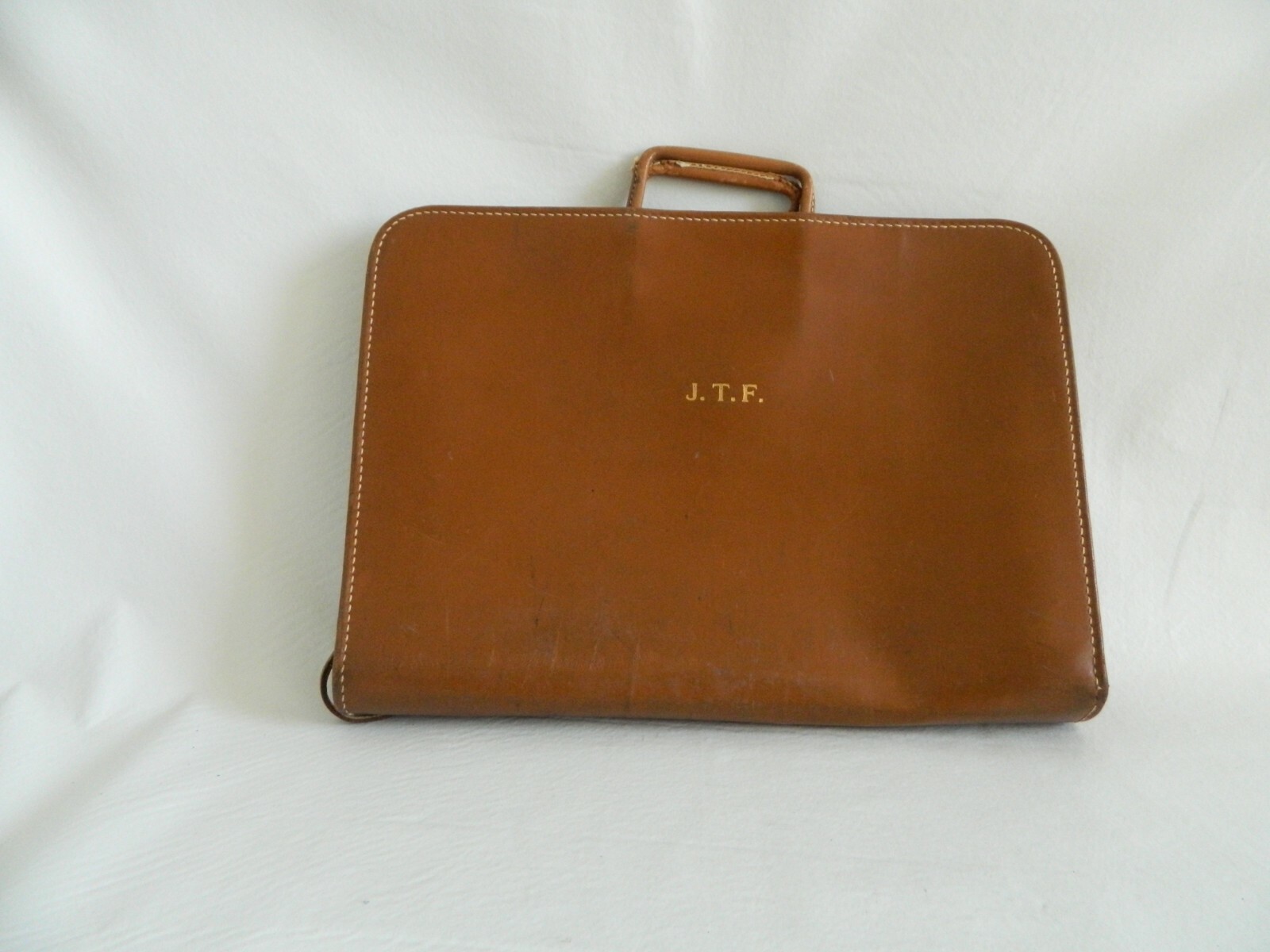 Vintage Northwest Split Cowhide Tan PortfollioCase