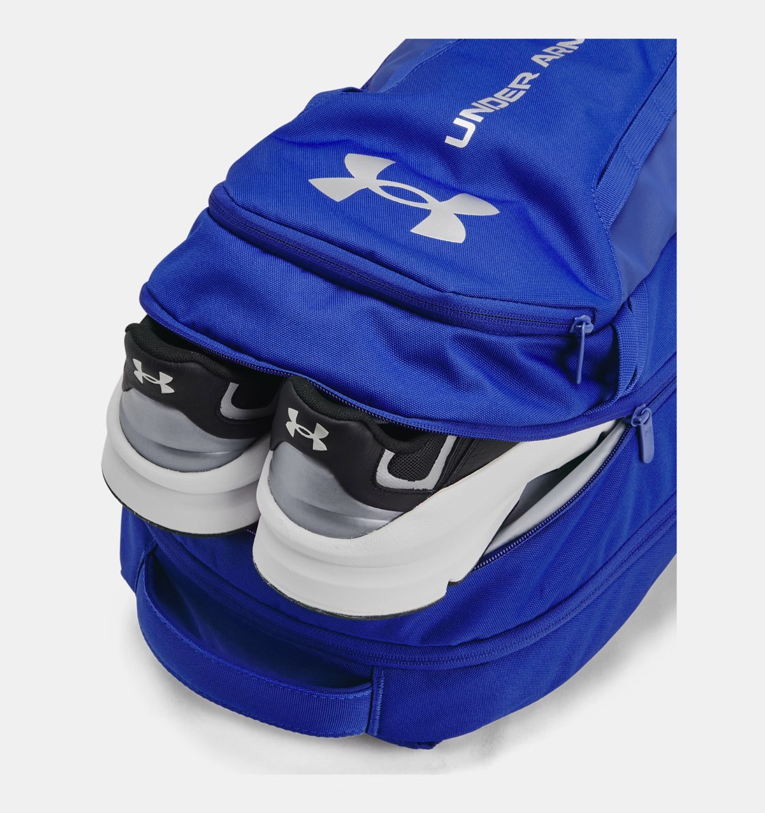 Under Armour Hustle 6.0 Backpack RoyalBlue UA Storm School 16in Laptop Book Bag