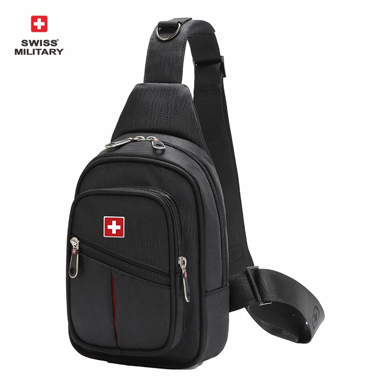 SWISS Men Chest Bags Outdoor Leisure Waterproof Shoulder Crossbody Bag Large Spa