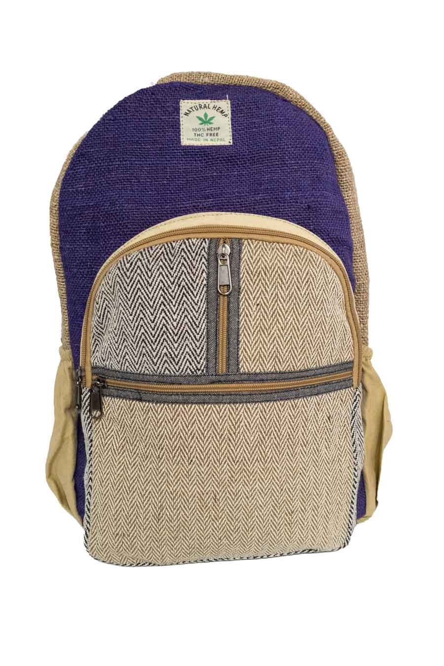 Boho Backpack Handmade Travel Ecofriendly Hemp School Bag Gym Festival Hippie