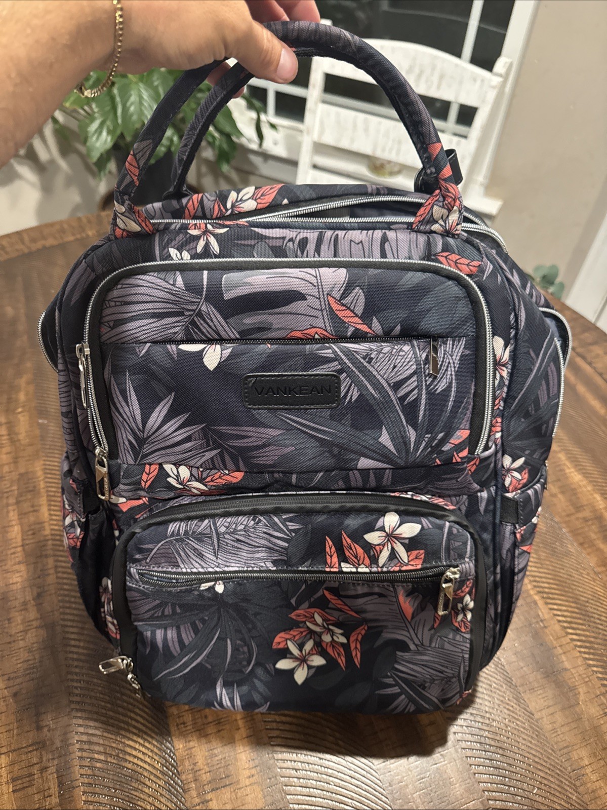 Vankean Backpack Women’s Stylish Floral Bag Laptop Computer Work Travel Fun