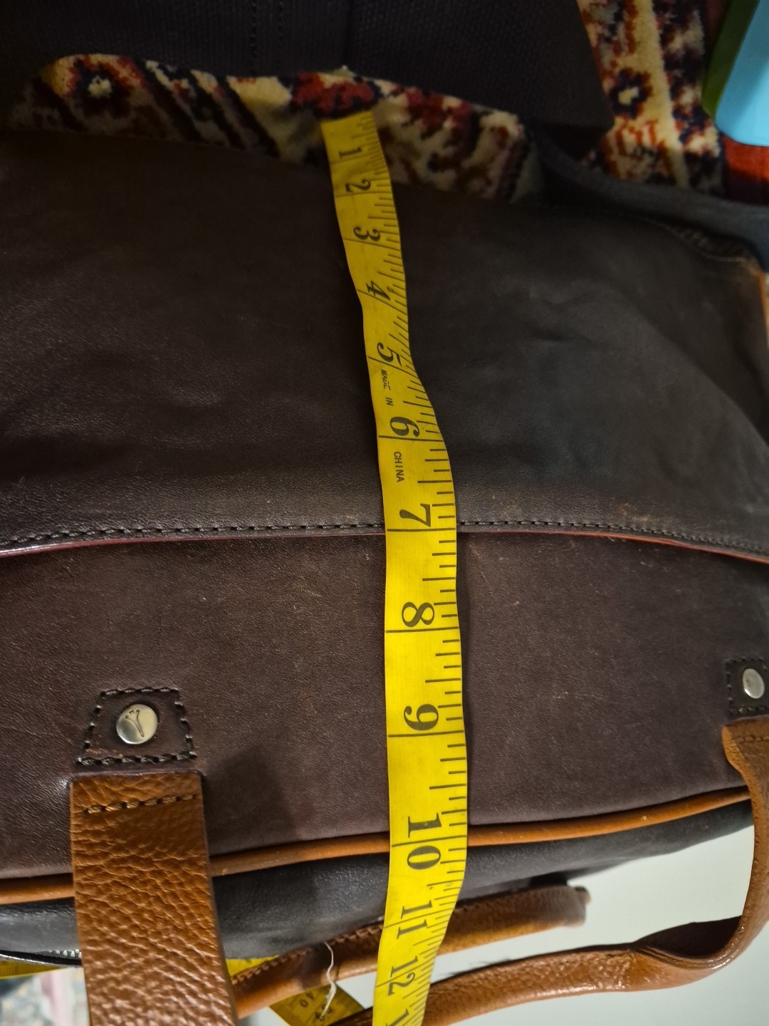 Jack Spade Brown Leather Duffle Bag