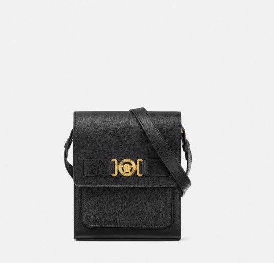 Versace Medusa Biggie Black Vertical Crossbody Leather Bag 1017068 NWT $1450