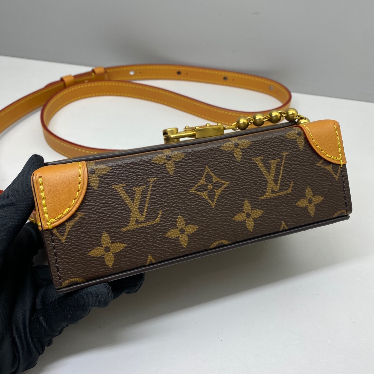 Louis Vuitton Pre-Owned Authentic STEAMER Mini Handbag Box Clutch M14738 18x11cm