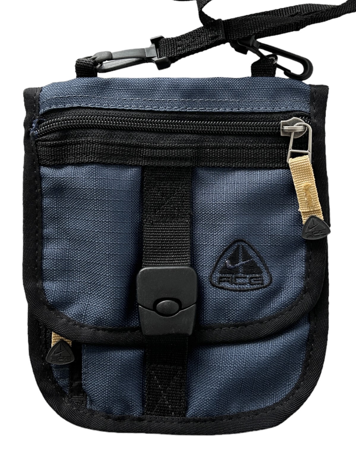 Rare Vtg NIKE ACG Sling Bag Blue Mini Wallet Crossbody Shoulder Removable Strap