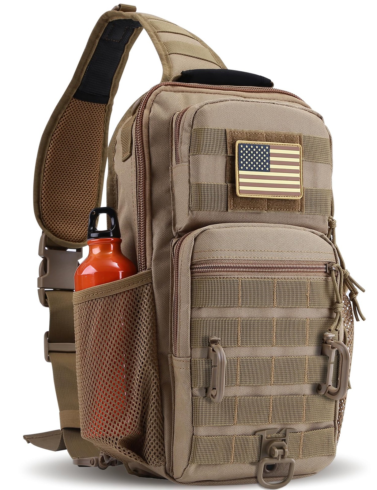 Rover Sling Pack Tactical Shoulder Sling Bag Backpack with Bottle Holder Cros…