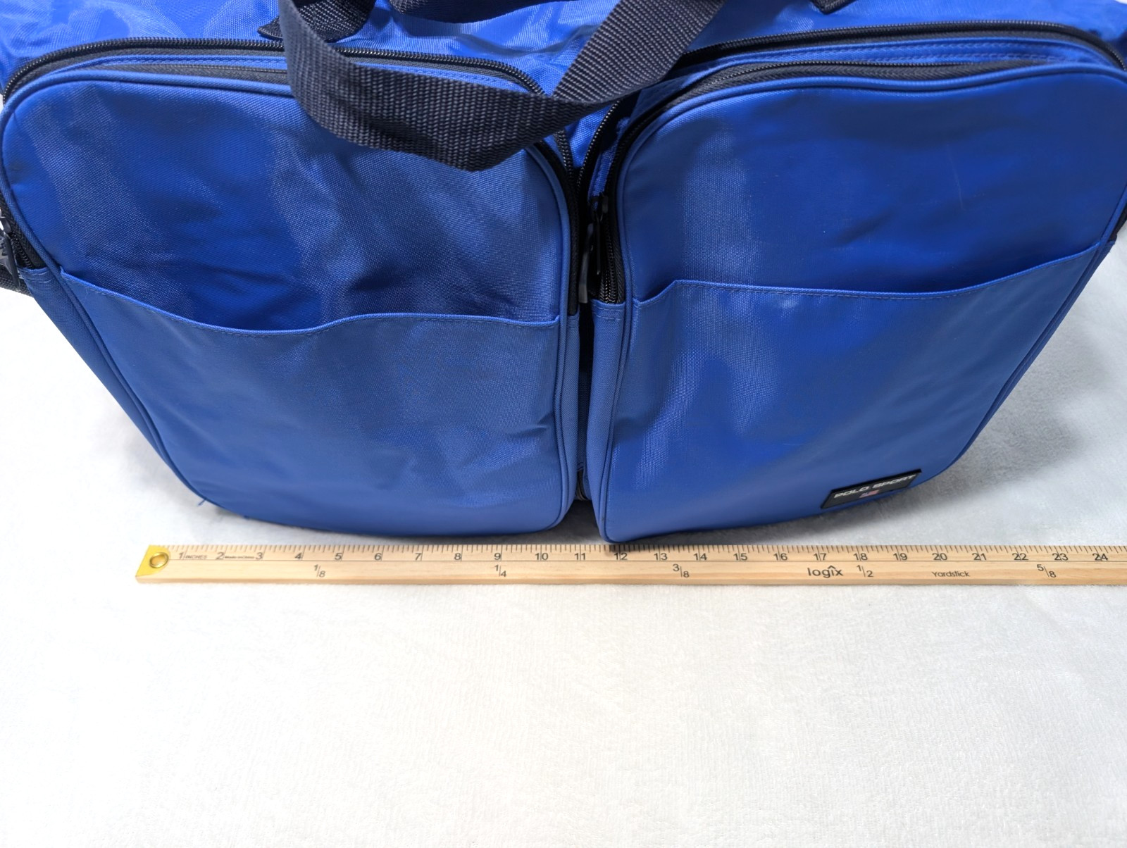 Vintage Polo Sport Large Travel Duffle Bag Royal Blue