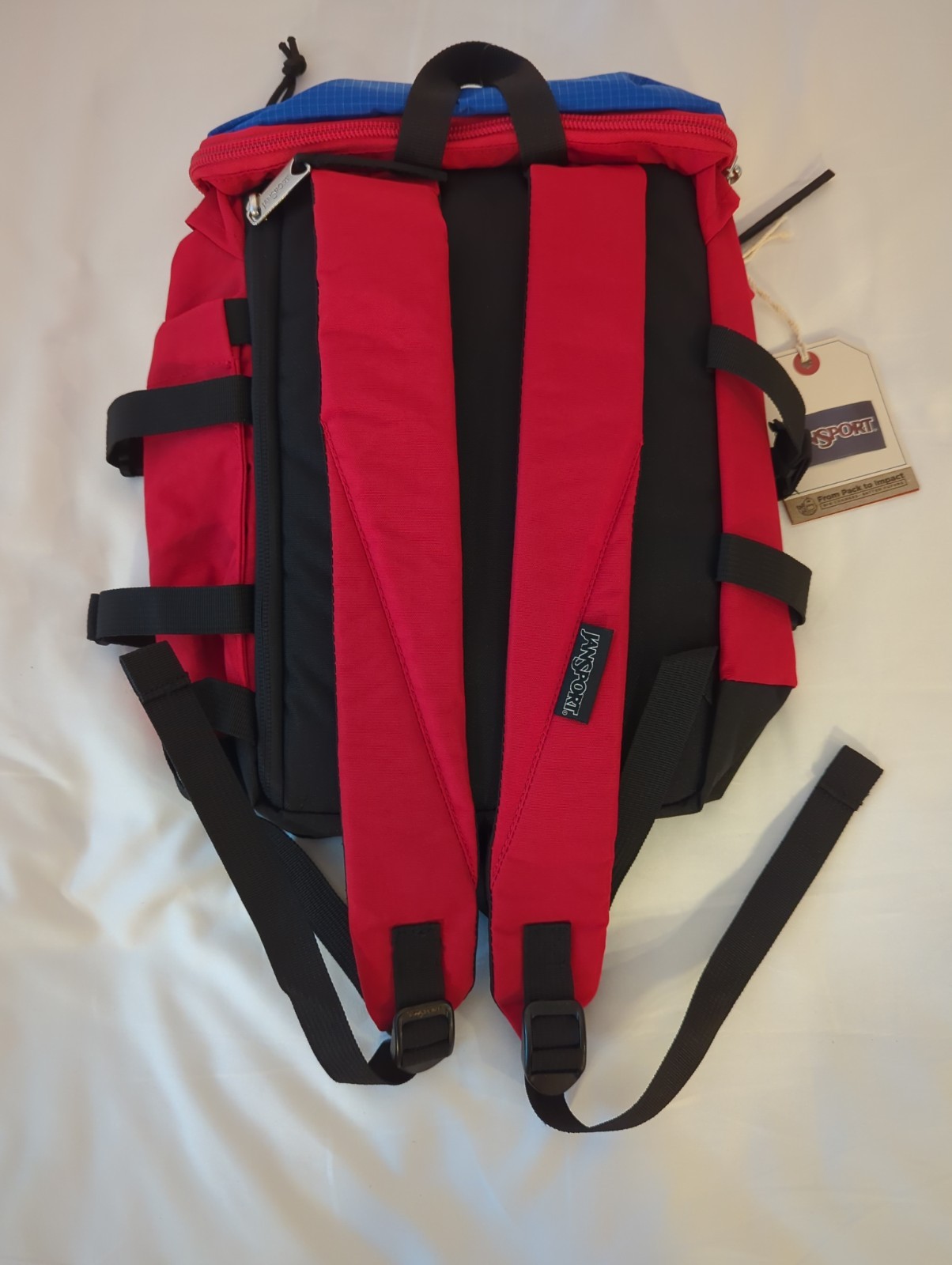 Genuine Jansport Mini Skip Backpack ‘Red Tape’ Color Way 11×7.8×4.7 in New