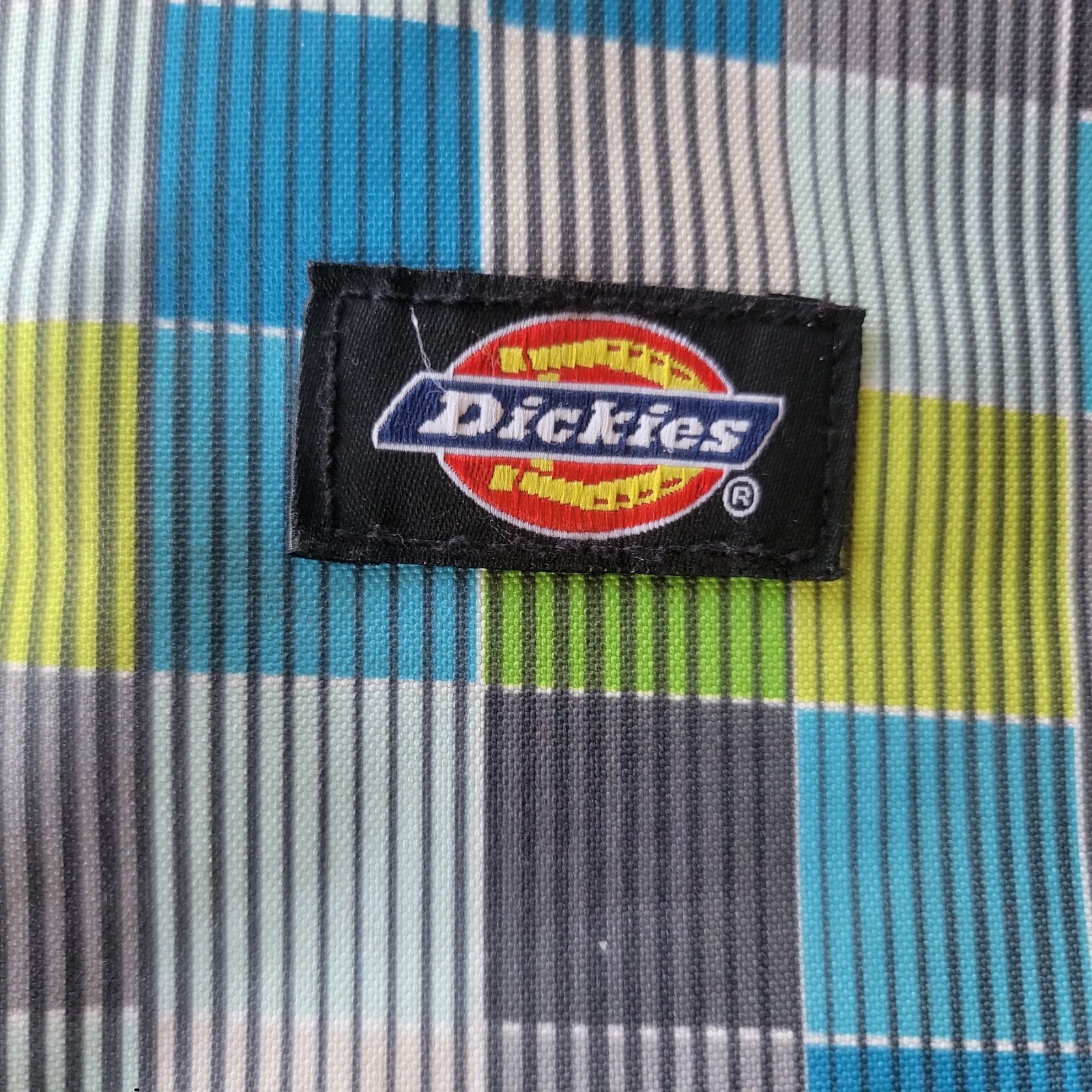 Dickies Backpack Blue Green Gray Plaid Padded Laptop School Travel Bag
