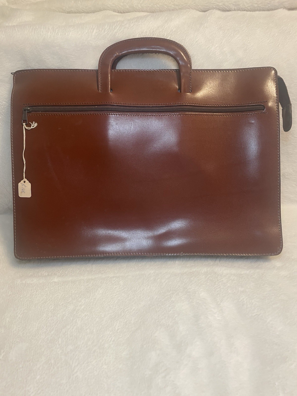 Gérard Henon Paris Vintage Brown Leather Briefcase Attache Laptop Case NOS