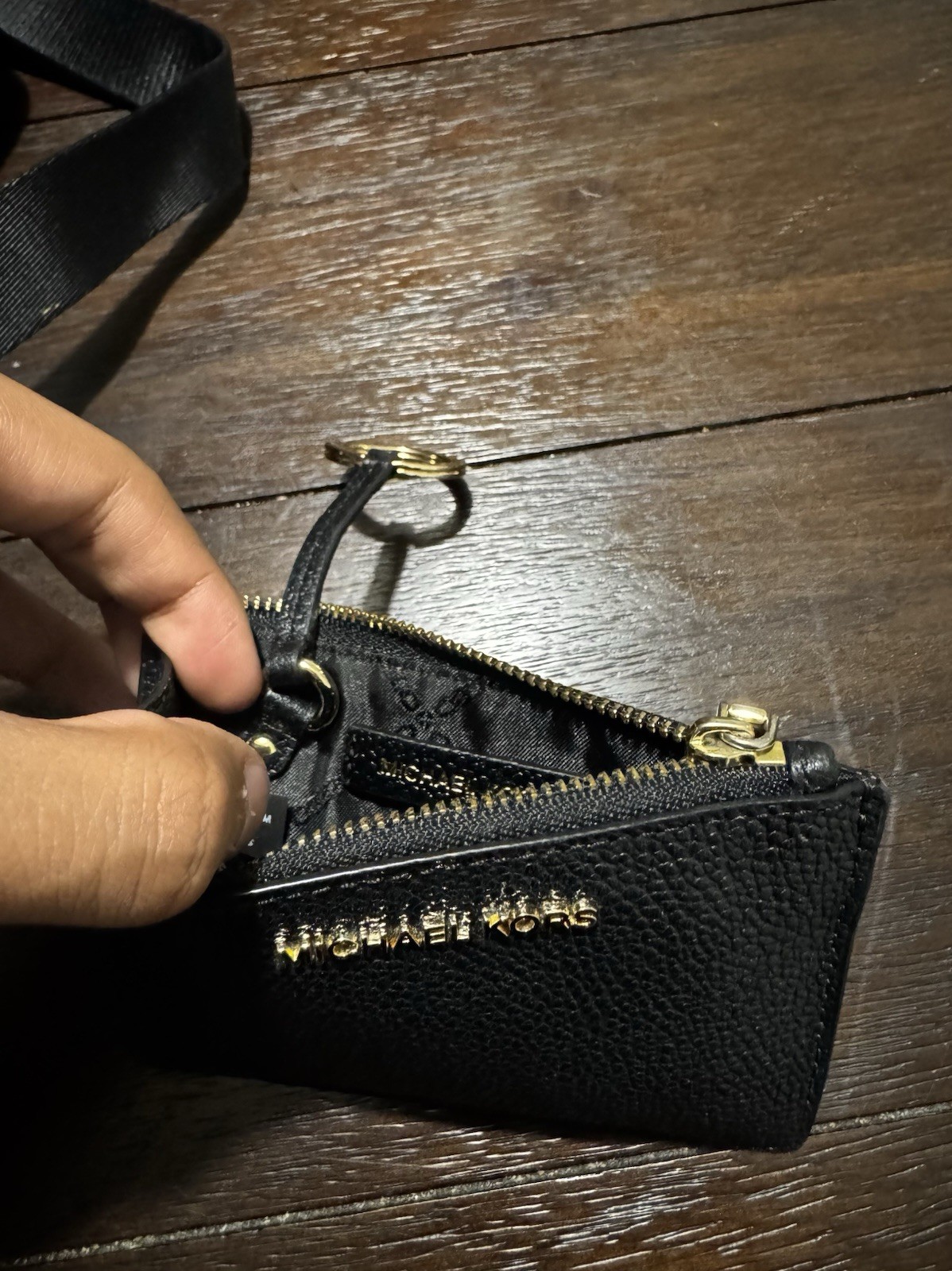 Michael Kors Men’s Black Crossbody Bag and Michael Kors Zipper Wallet