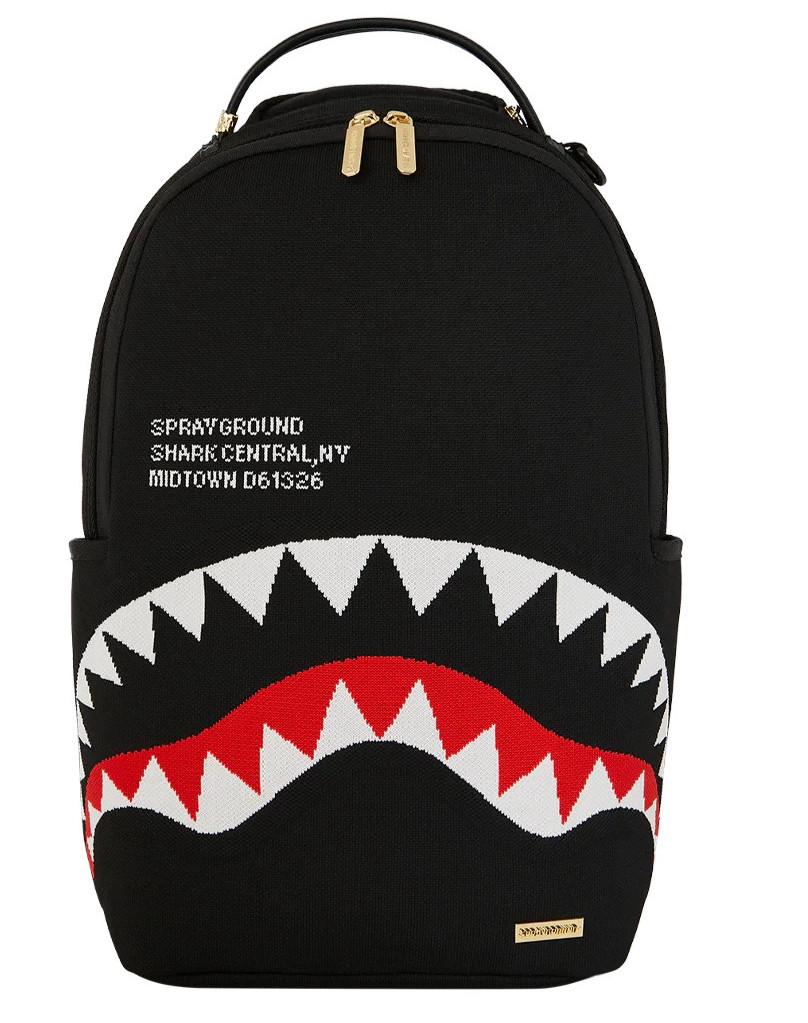 Sprayground Aeroflex Knit Backpack🔥New Black Travel Bookbag Large School Bag