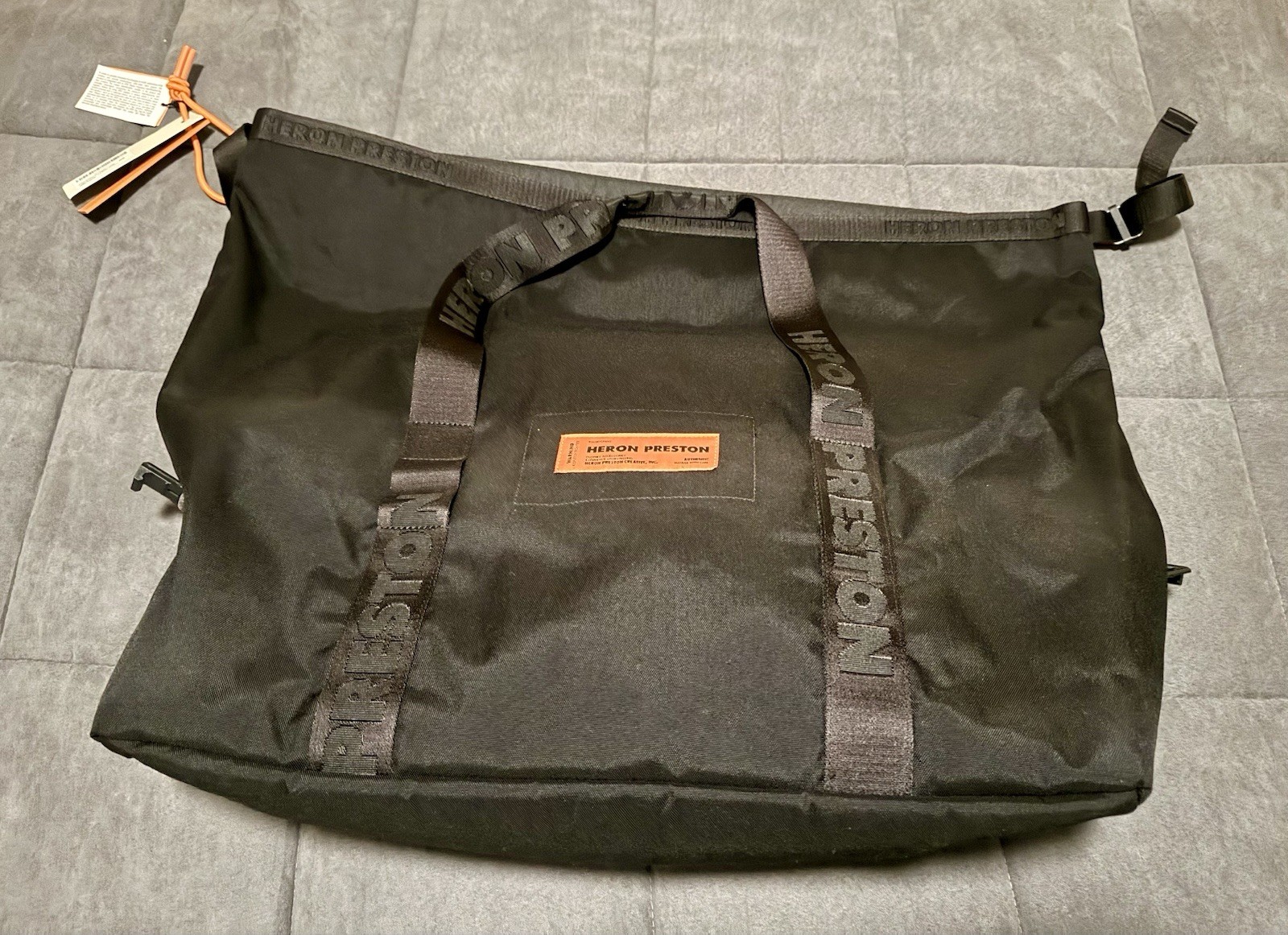 Heron Preston Duffel Bag & Logo Patch Backpack Set