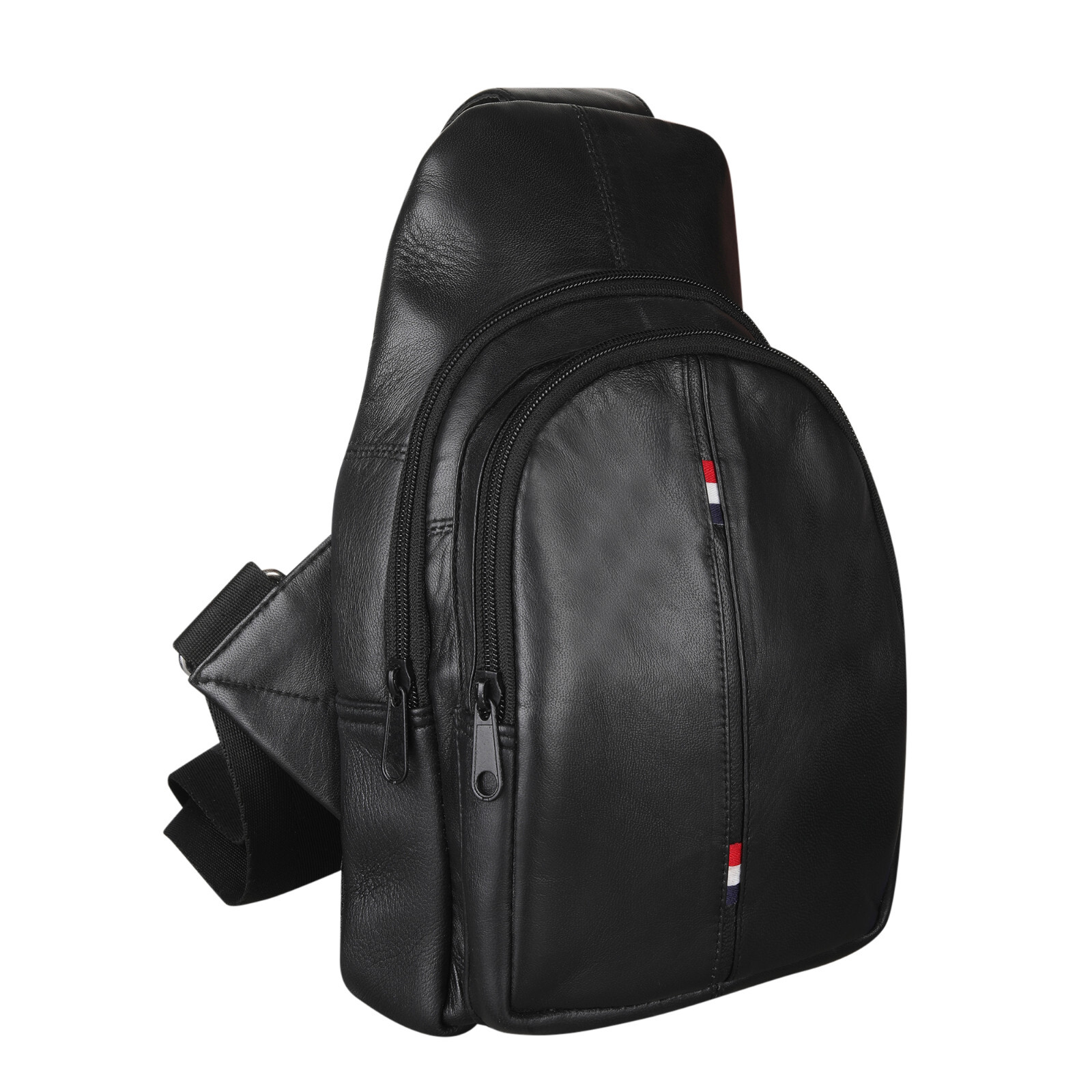 Real Leather Chest Sling Bag Daypack Men Women Holidays Shouldder Crossbody Bag