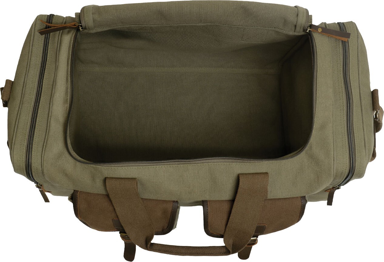 Rothco Olive Drab Canvas Duffle Bag Long Journey Large Shoulder Luggage Bag
